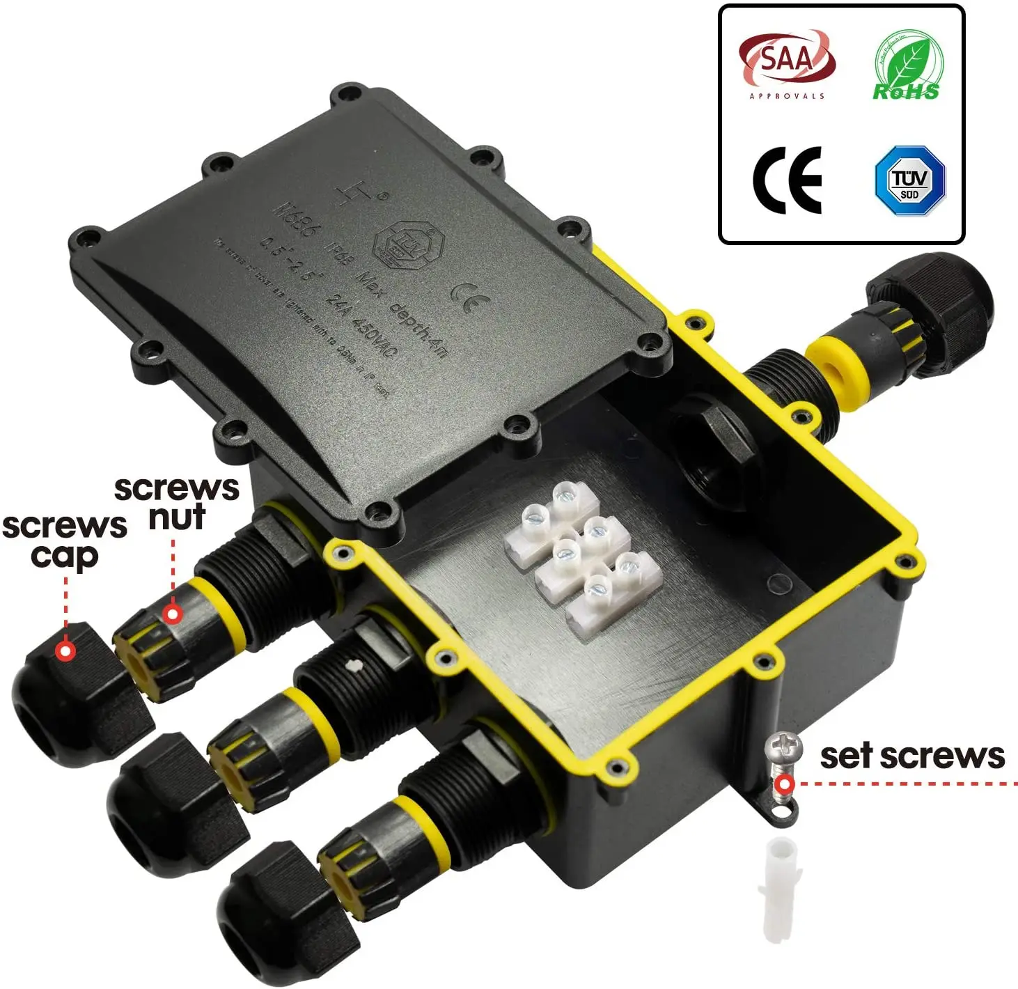 Распределительная коробка M686-S наружный водонепроницаемый кабель 1 в 3 выхода