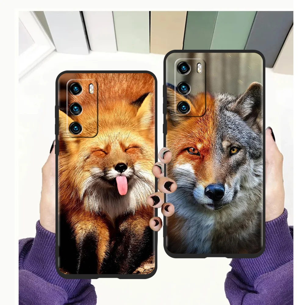 

The Fox Phone Case for Huawei P20 P30 P40 Lite P20 P30 P50 Pro P Smart Z 2021 Y6 Y7 Y9 Y7A Y6P Y9S 2019 Soft Cover Shell TPU Bag