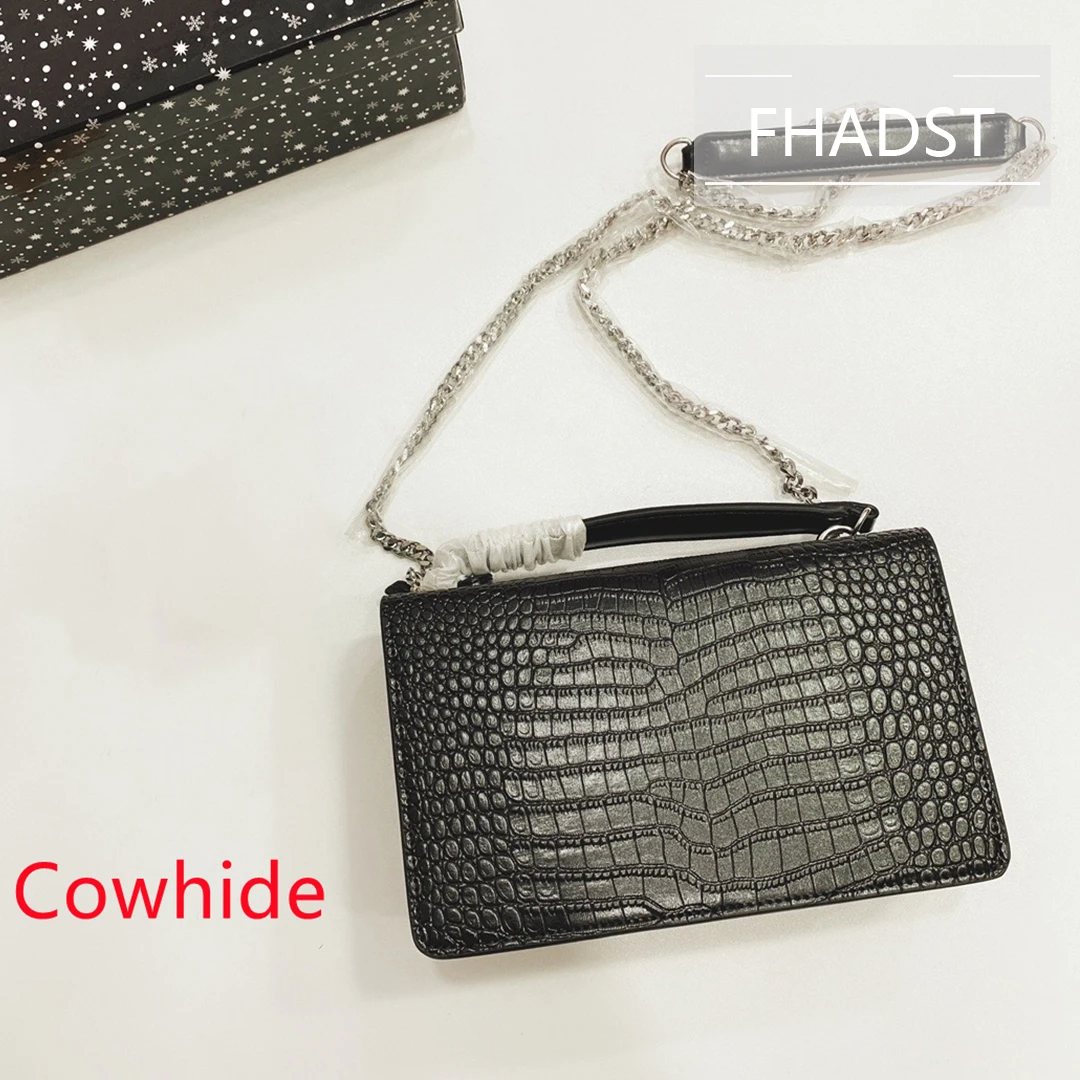 

Высококачественная женская сумка FHADST из воловьей кожи с крокодиловой текстурой, роскошная дизайнерская брендовая качественная дамская су...