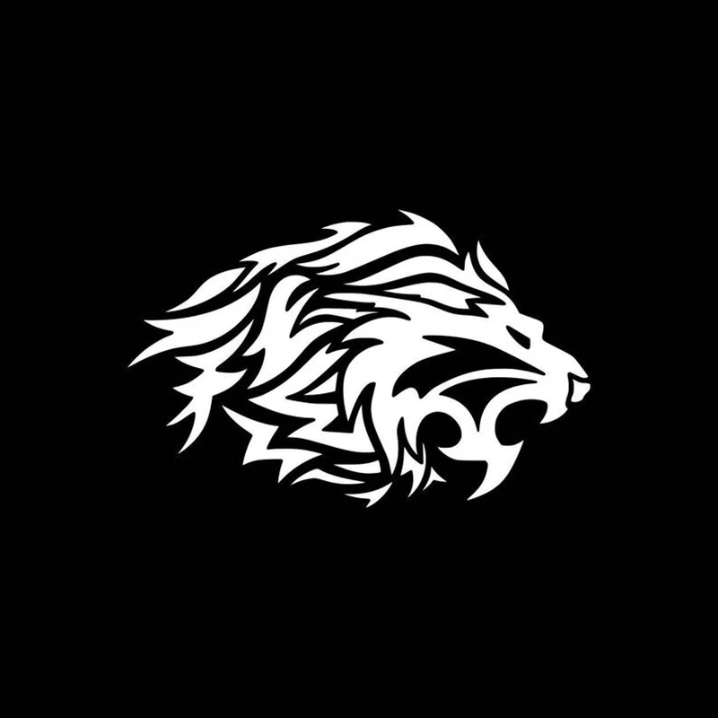 Черный/серебряный цвет голова льва Виниловая пленка для оклеивания автомобилей