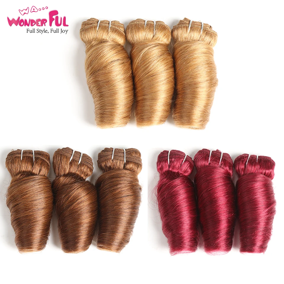 3 шт./лот романтические вьющиеся волосы бразильские с двойным рисунком волнистые