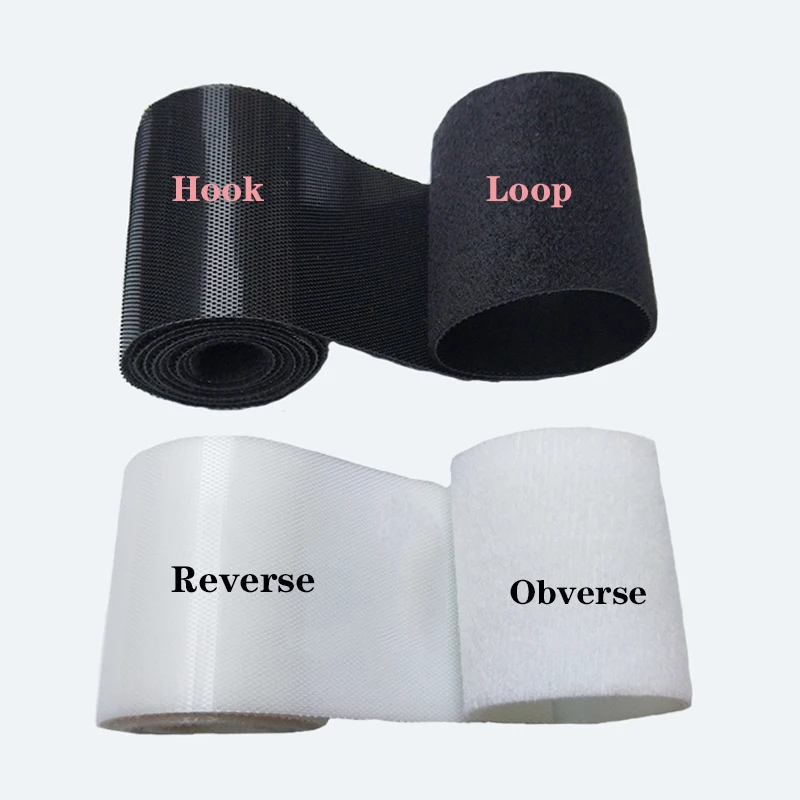 50mm wide 2m /roll   Adhesive Fastener Tape  Hooks Loops Cable Ties Clip Wire Line   Strap Sticky Ribbon
