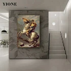 Картина маслом по мотивам Наполеона на Альпах, Классическая Ретро-фигурка на заказ, Настенная картина для гостиной
