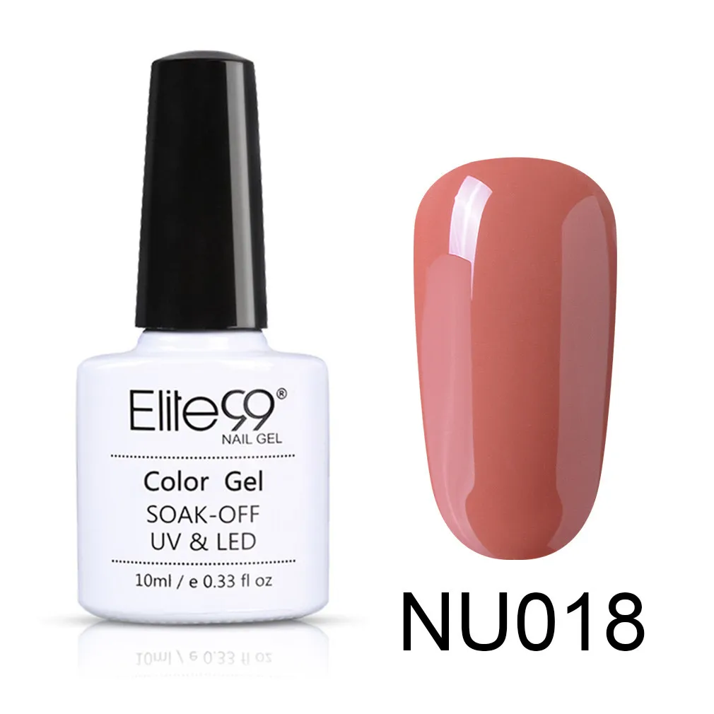 NU018 Elite99 10 мл генный цветной гель лак для ногтей УФ Гель-лак удаляемый путем отмачивания лак для маникюра праймер верхнее покрытие Полупостоянный лак для ногтей - Цвет: NU018