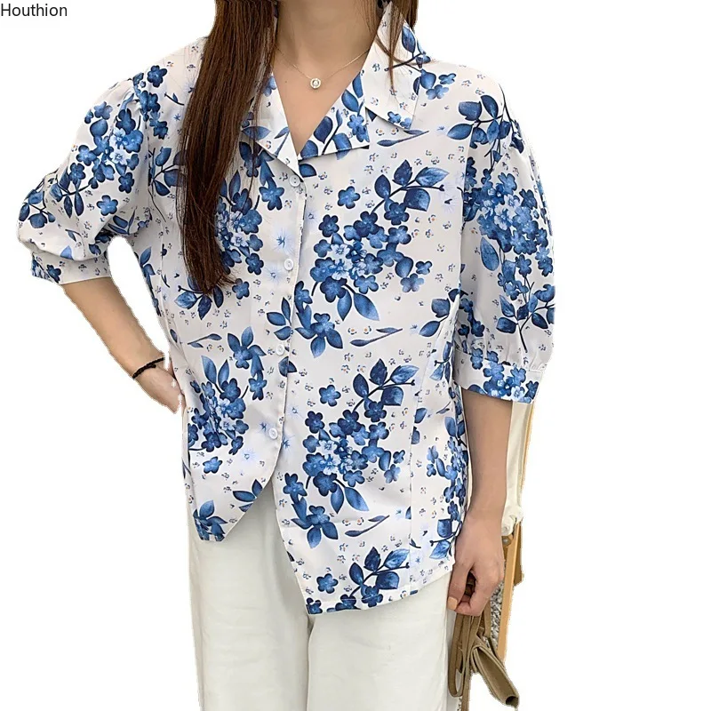 

Houthion шифоновые платья в форме крыльев летучей мыши, свободная женская Блузки модные летние детские костюмы с короткими рукавами Топ Новая п...