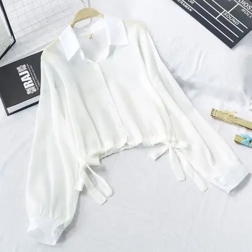 

Lantern Sleeve short sunscreen shirt women's summer new product design blouse tops women t-shirts P3 419