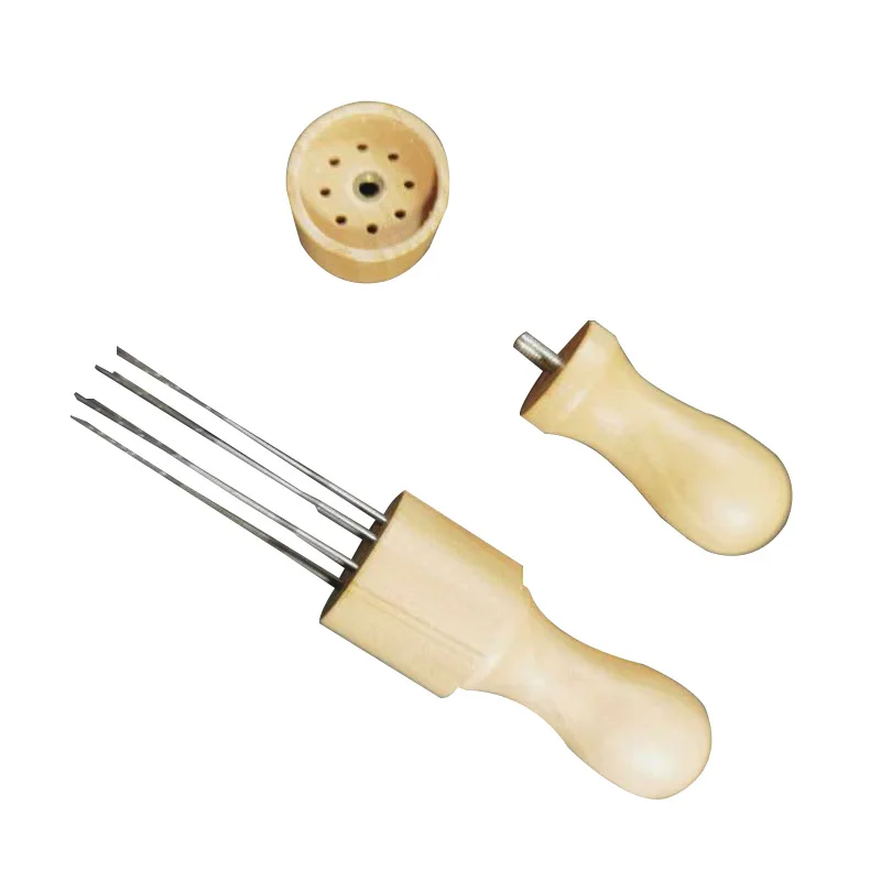 Шерсть Войлок инструмент с 8 игл diy-войлочные из массива дерева дверные ручки