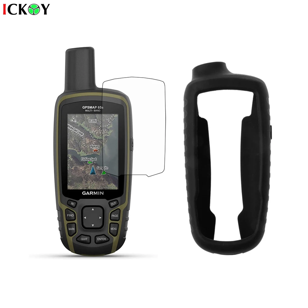 Silicon Protect Case + Screen Protector Shield Film for Hiking Handheld GPS Garmin GPSMap 65 65S 65ST 64S 64ST Accessories