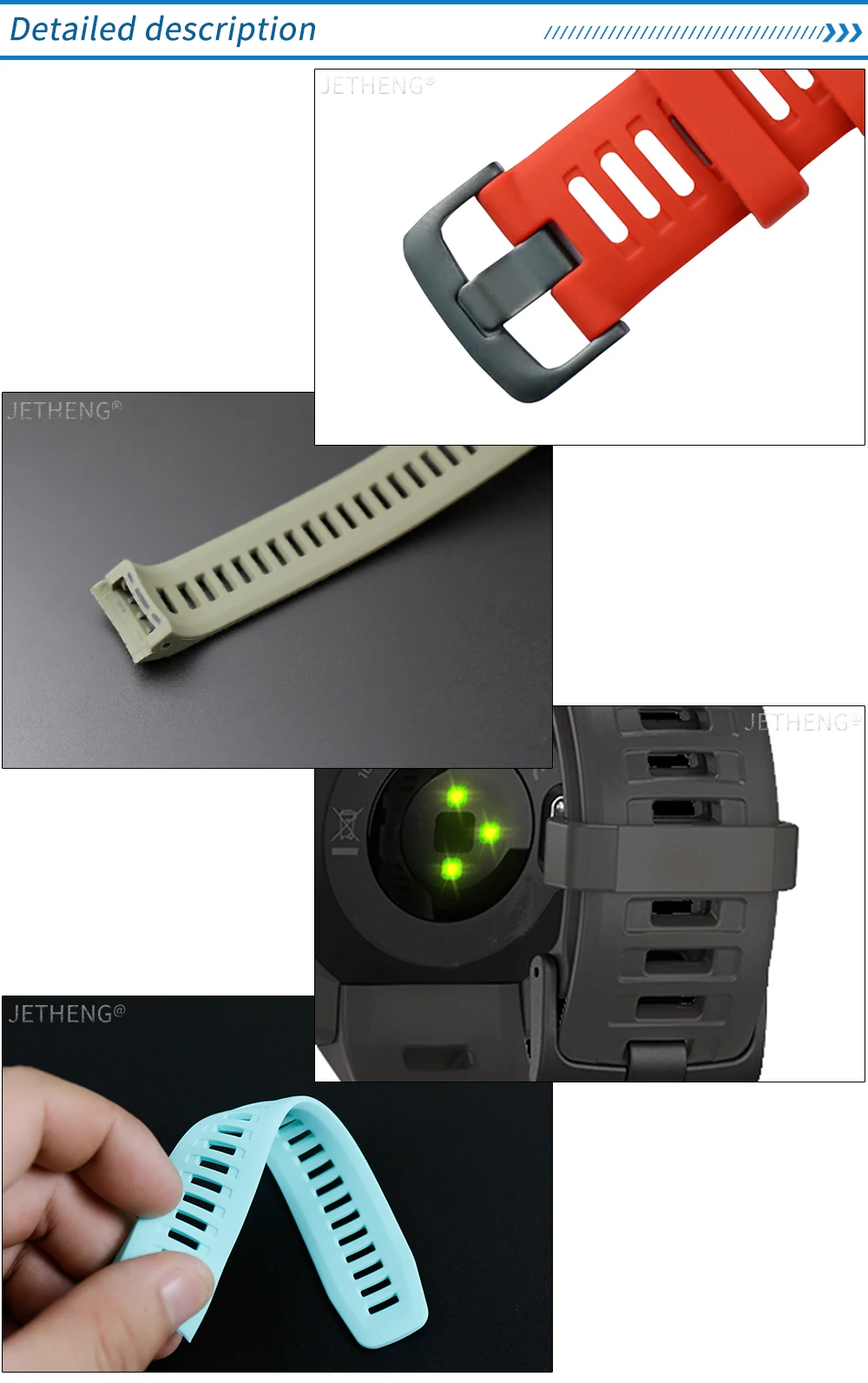 Ремешок Instinct, мягкий силиконовый ремешок для часов подходит для Garmin INSTINCT Sports gps Smart Watch Tools
