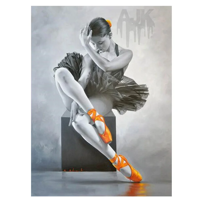 

5d «сделай сам», алмазная живопись, танцующая девушка, настенное искусство, ручная работа, вышивка крестиком, картина, портрет, домашняя накл...