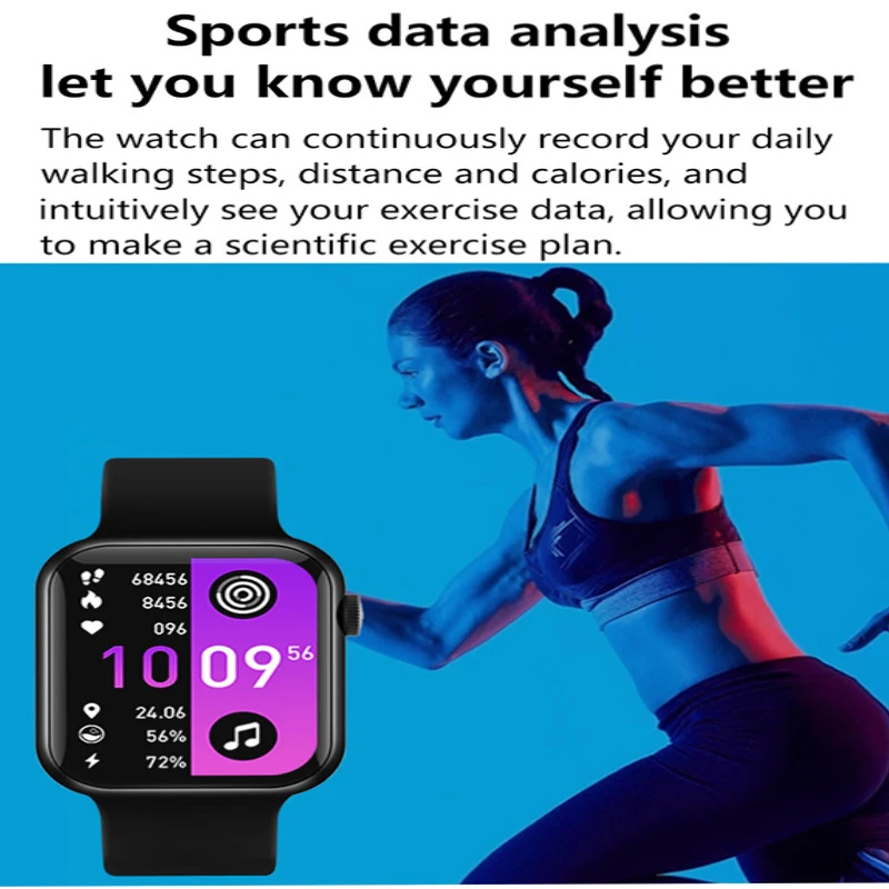 

T55 1.75 IPS 320 385 Full touch screen Smart Watch Men Women Bluetooth Call Waterproof HeartRate Sport SmartWatch Android IOS