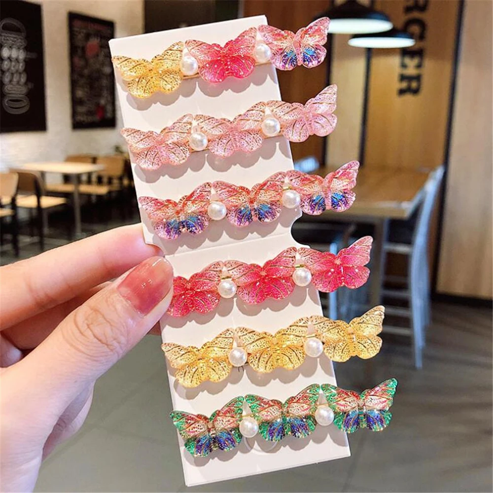 Бабочка зажим для волос шпильки в форме акриловые металлические заколки заколка