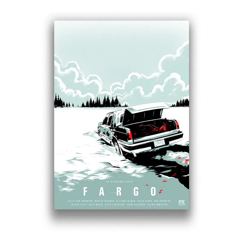 Настенные наклейки Fargo с белым покрытием бумажные принты четкое изображение