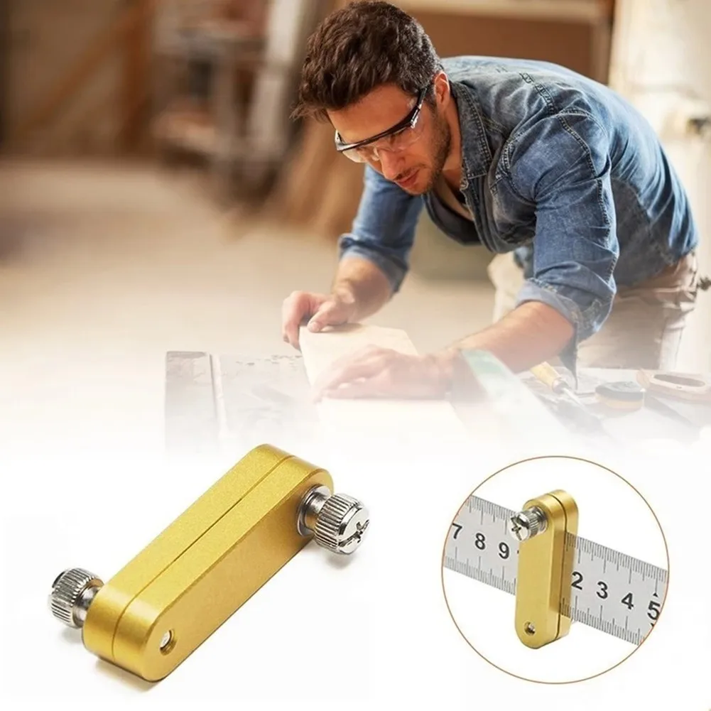 

Steel Ruler Positioning Block Scribe Mark Line Gauge Carpenter Measuring Tool Positioning Block Layout Tools