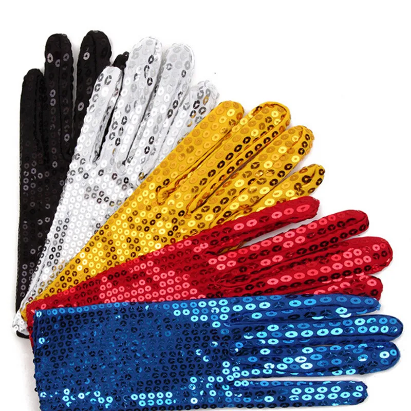 Блестящие перчатки унисекс с блестками 1 пара для вечернего костюма детского