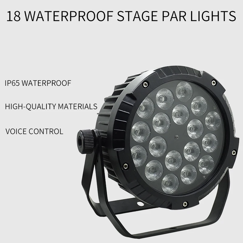 IP65 Водонепроницаемый Led Par Светильник 18x18 Вт RGBWA УФ 4in 1/5in 1/6in1 DMX512 Управление