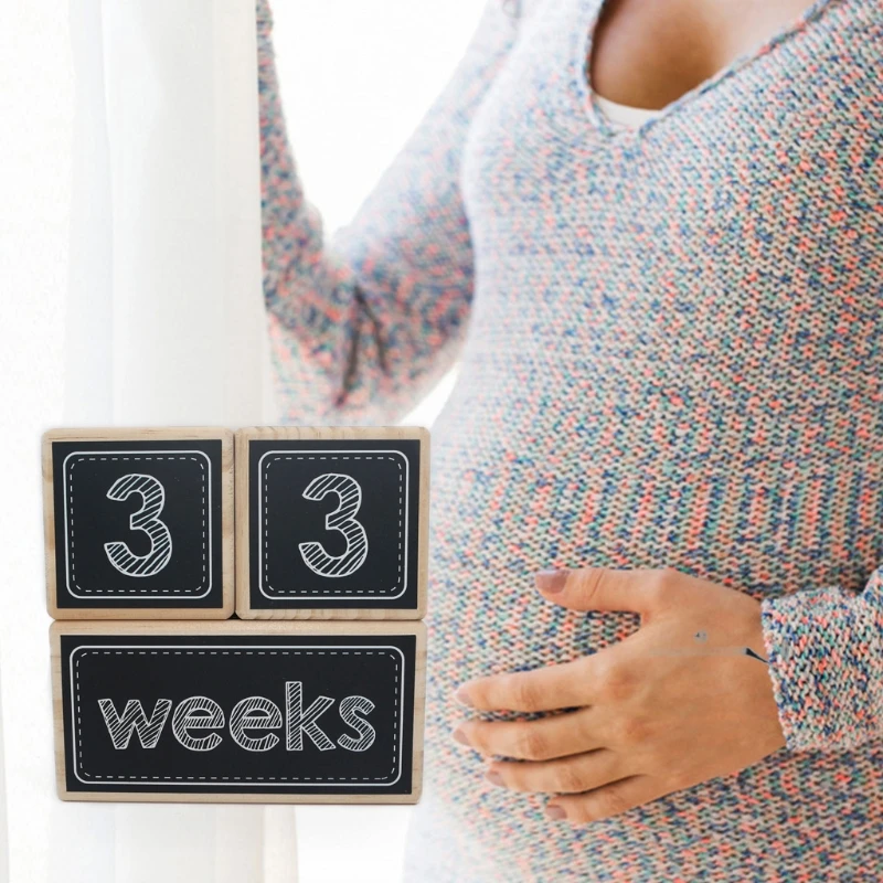 

C5AA Baby Milestone Age Blocks Photo Blocks Newborn Gifts and Keepsakes for Picture Props Room Decoration