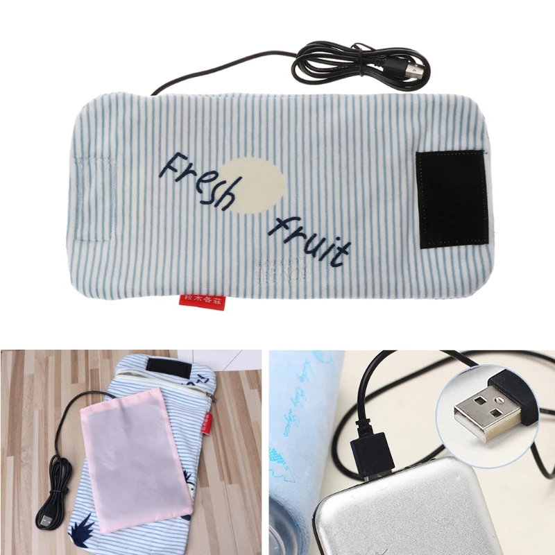 

USB Milk Water Warmer Bag Travel Stroller Baby Nursing Bottle Heater