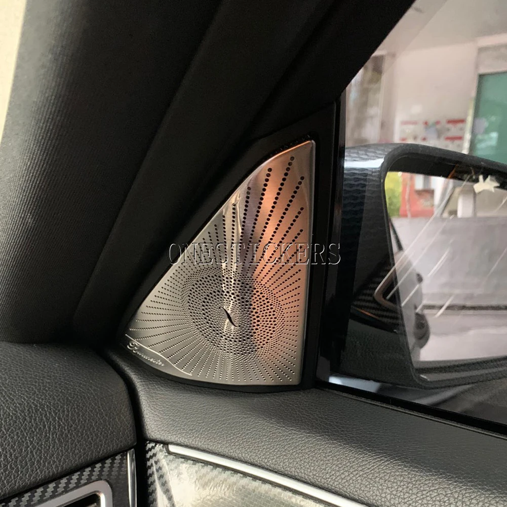 For Mercedes Benz E Class W212 2009-2015 Car Styling Accessories Door Window A Pillar Triangle Tweeter Audio Speaker Cover Trim |