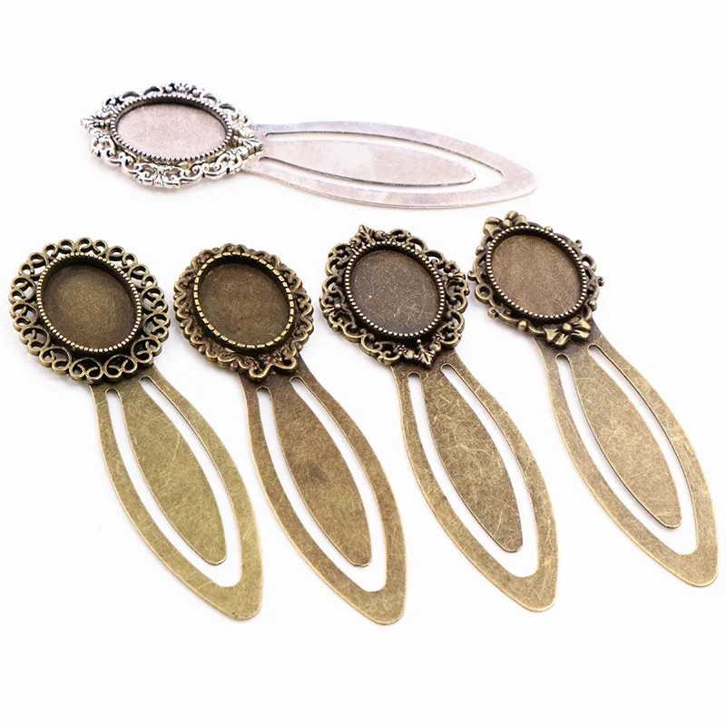 

Новая мода 2 шт 13x18 мм Внутренний размер античный посеребренный и Бронзовый Простой стиль ручной работы Закладка Кабошон База Камея Настрой...