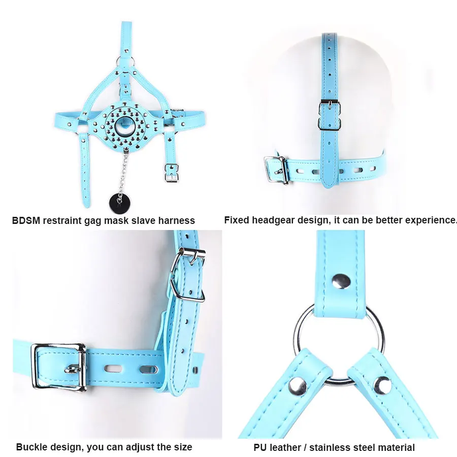 Маска-воронка для рта кляп БДСМ набор портупей бондажа раба сдерживание тяжелого