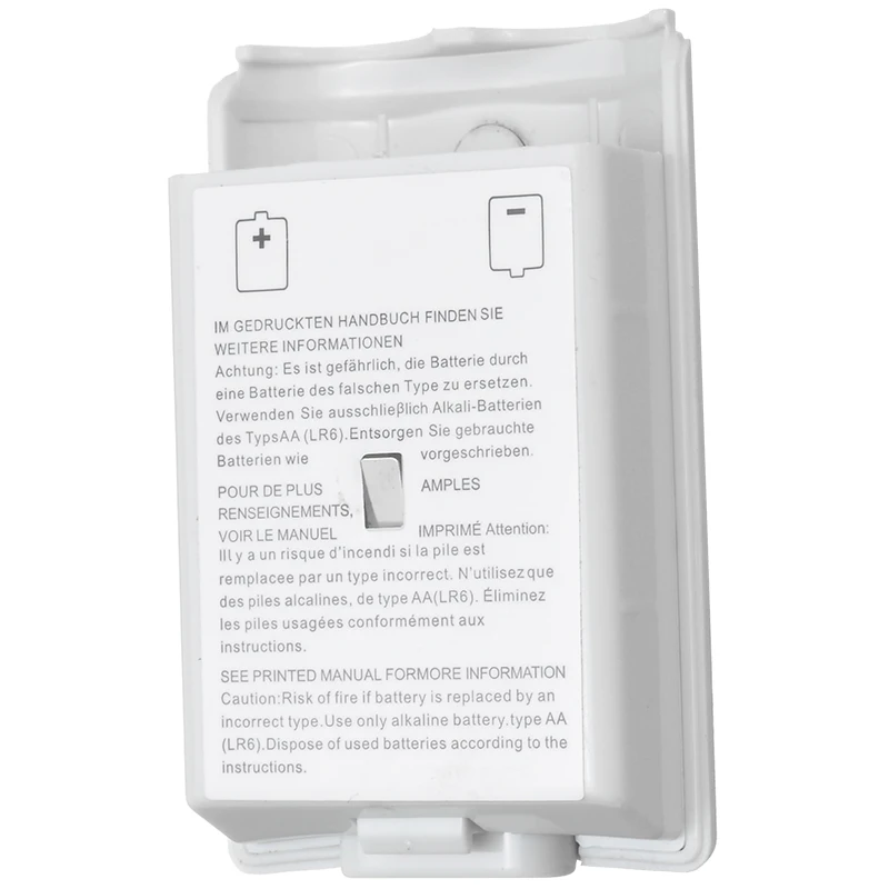 Аксессуары для игр XBOX 360 беспроводной контроллер белый чехол батареи AA ABS