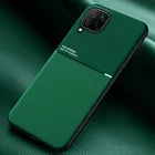 Матовый кожаный чехол для Samsung Galaxy M32, 6,4 дюйма, автомобильный магнитный держатель, пластина, задняя крышка для Samsung M32 M 32, фоточехол с полным покрытием