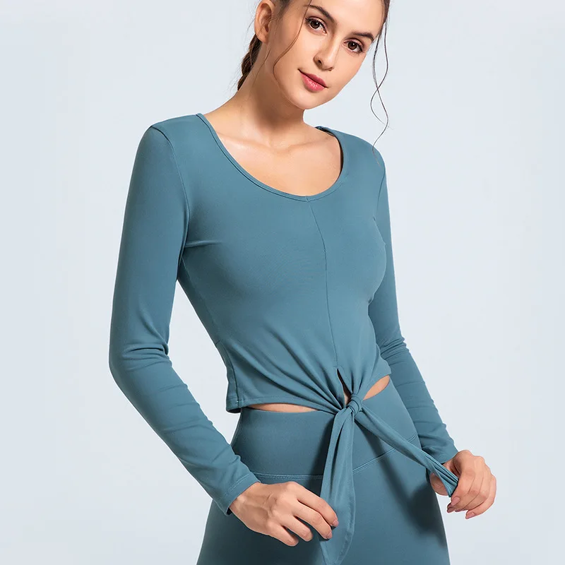Женская спортивная рубашка с длинным рукавом топы для тренировок спортзала