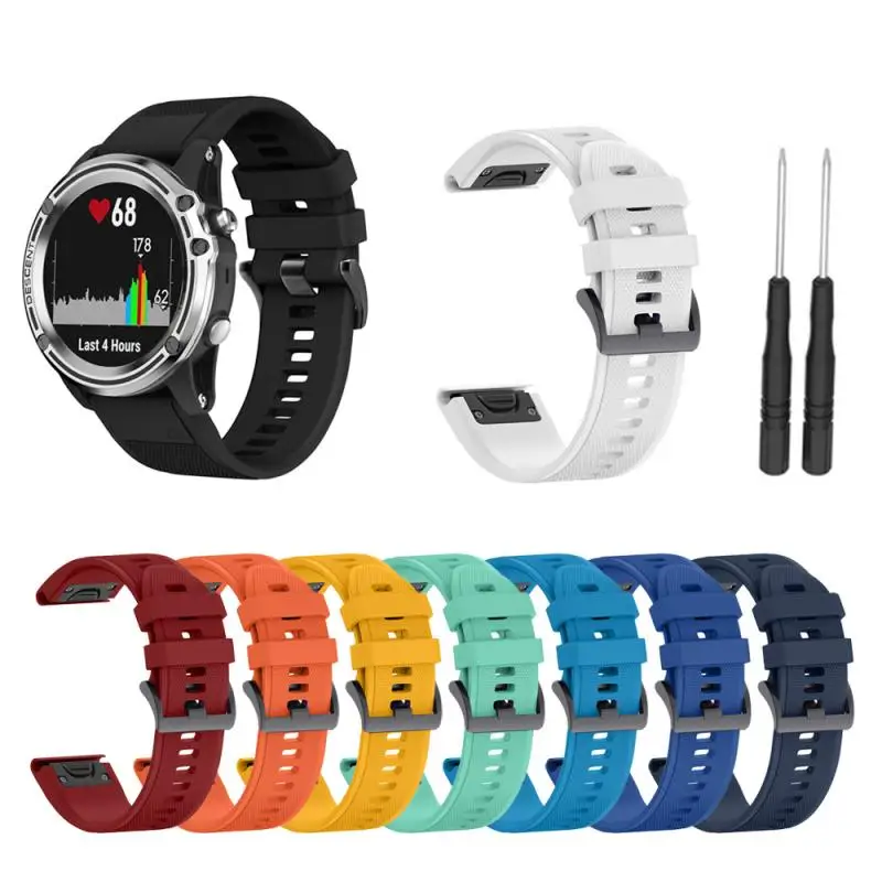 Силиконовый ремешок для часов Garmin Fenix 5/5Plus Ширина 22 мм сменный Браслет цветные