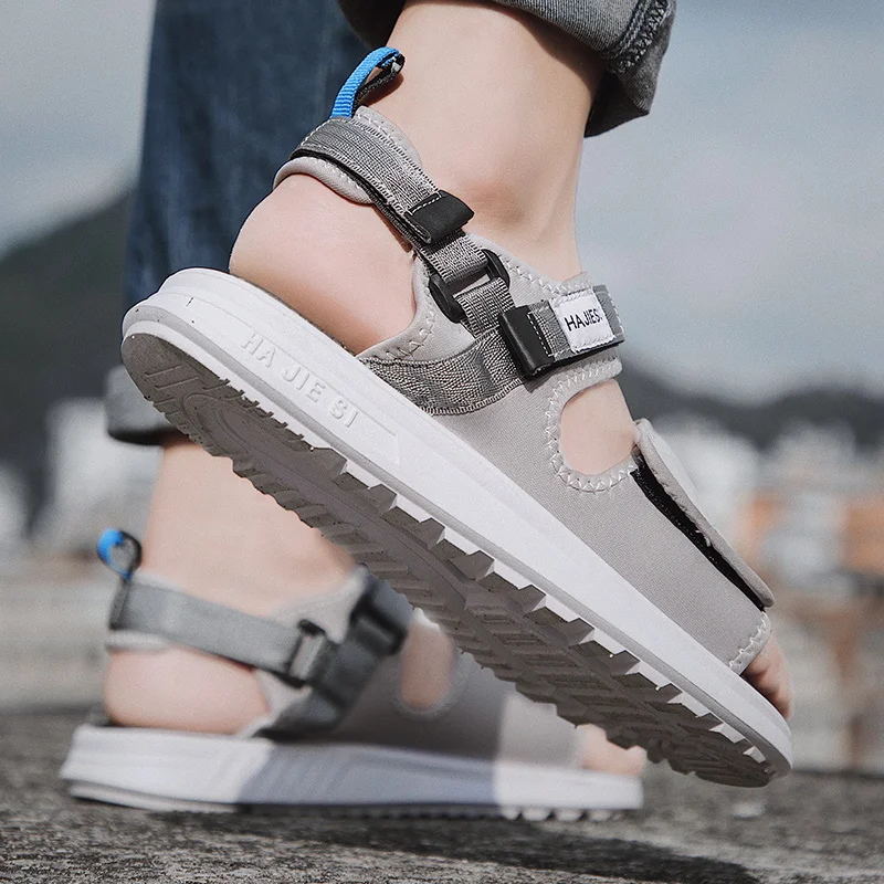 

Men Sandals Gladiators Casual Roman Shoes Outside Breathable Mens Sandals Summer Comfortable Light Sandalias Hombre Beach Flat