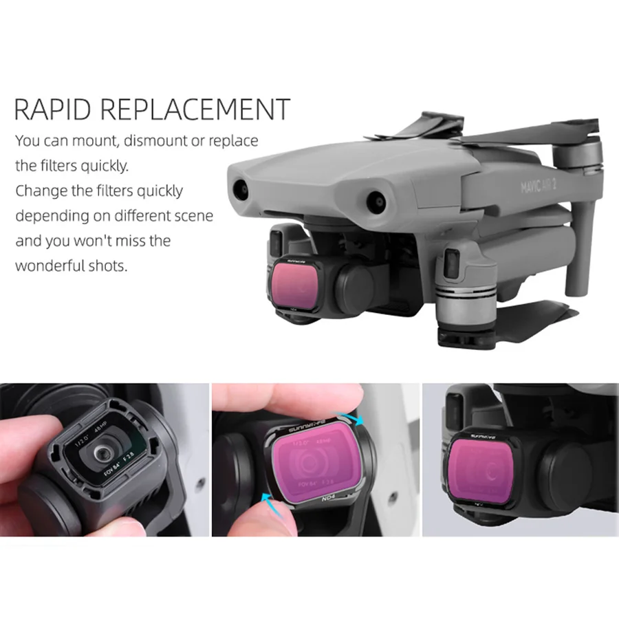 Фильтры для камеры DJI Mavic Air2 фильтры с шарнирным замком нейтральная плотность