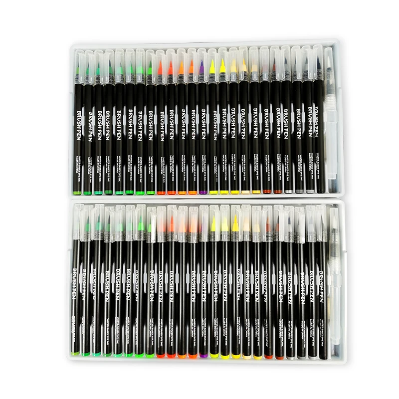 20 шт цветов художественные маркеры акварельные ручки кисти для школьных