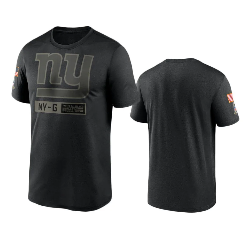 

New York Men for T Shirt Oversized Giants Salute to Service Team Logo Performance sports Black T-Shirt
