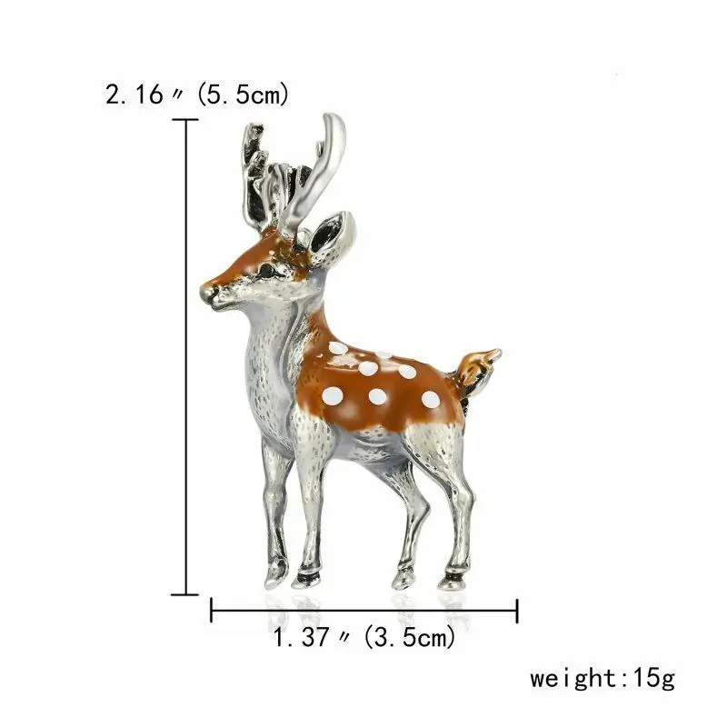 

Christmas Brooch Cute Sika Deer Animal Shape Brooch Pin Badges Brooch Jewelry Gift