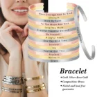 Вдохновляющий браслет с мантрой, ювелирное изделие, подарок на день рождения, Серебристый браслет для всей семьи