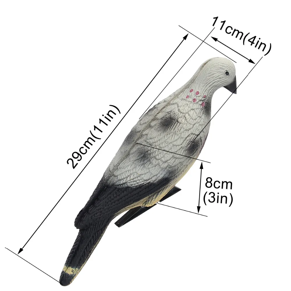 

3D Pigeon Decoy Hunting Lifelike Foam EVA Grey Fake Bird Shooting Dove Decoy Practice Shooting Hunting Bait Supplies