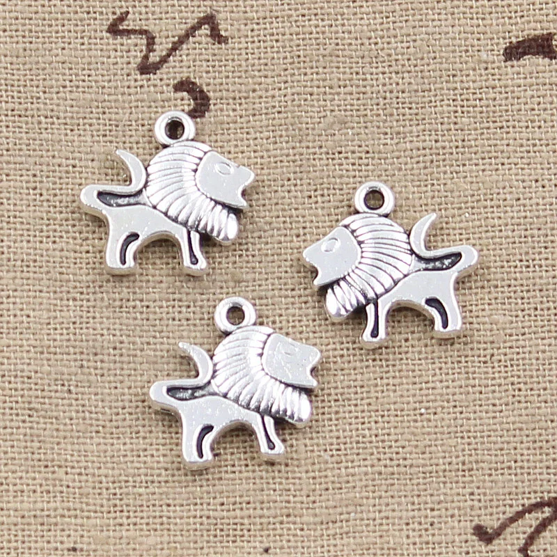 

20pcs Charms Lion 16x15mm Antique Silver Color Pendants DIY Necklace Crafts Making Findings Handmade Tibetan Jewelry