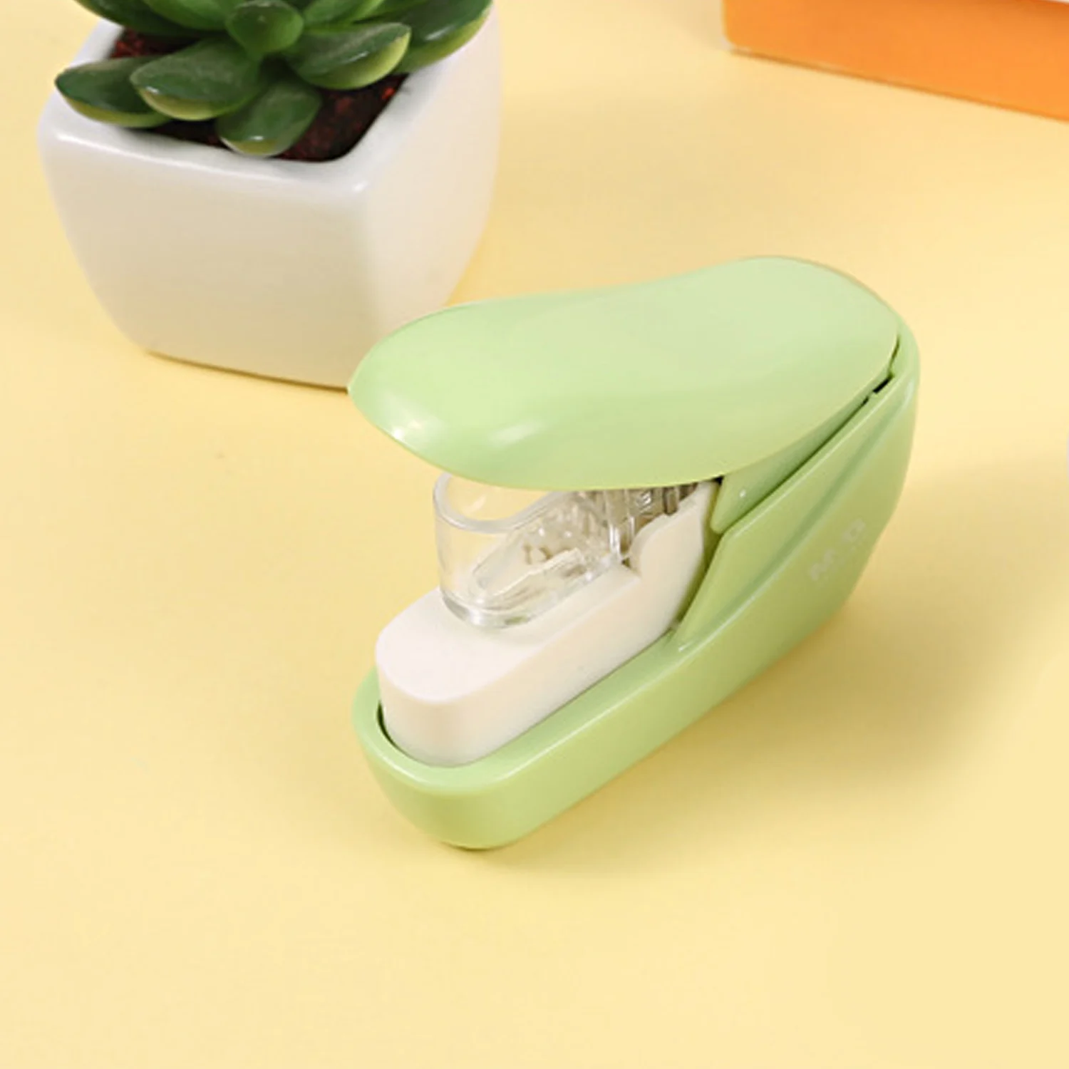 Не имеет гвоздей без скоб сшивная машина мини милый защитная Бумага Clinch степлер