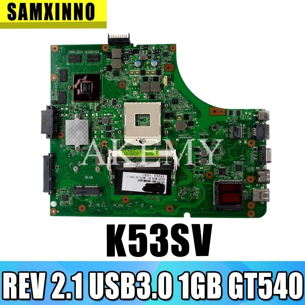 K53SV материнская плата для Asus k53S X53SV A53S N12P GS A1 REV 2 1 USB3.0 1GB GT540M S 4|k53sv motherboard|motherboard for
