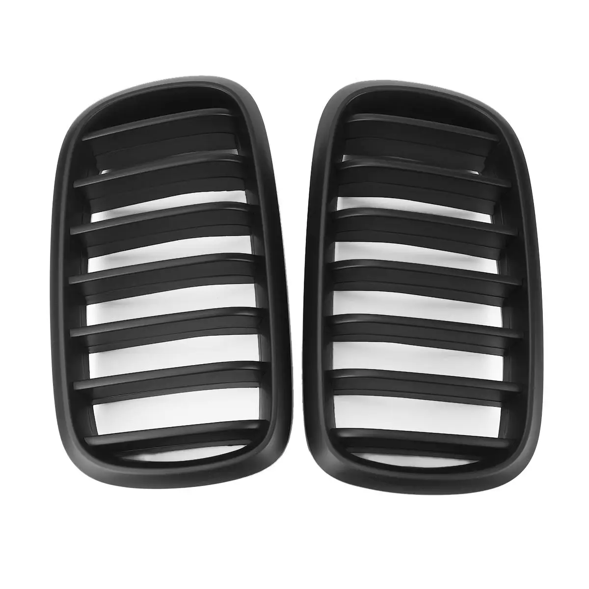 

Pair Gloss / Matt Black Car Front Bumper Kidney Grille Double 2 Slat M For BMW F15 F16 X5 X6 F85 F86 X5 X6 2014 2015 2016 2017