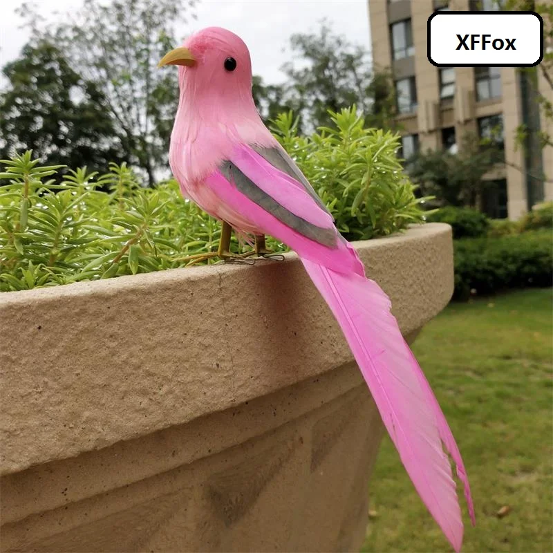 Новая модель розовая птица пена и мех настоящая жизнь милая кукла птичка подарок