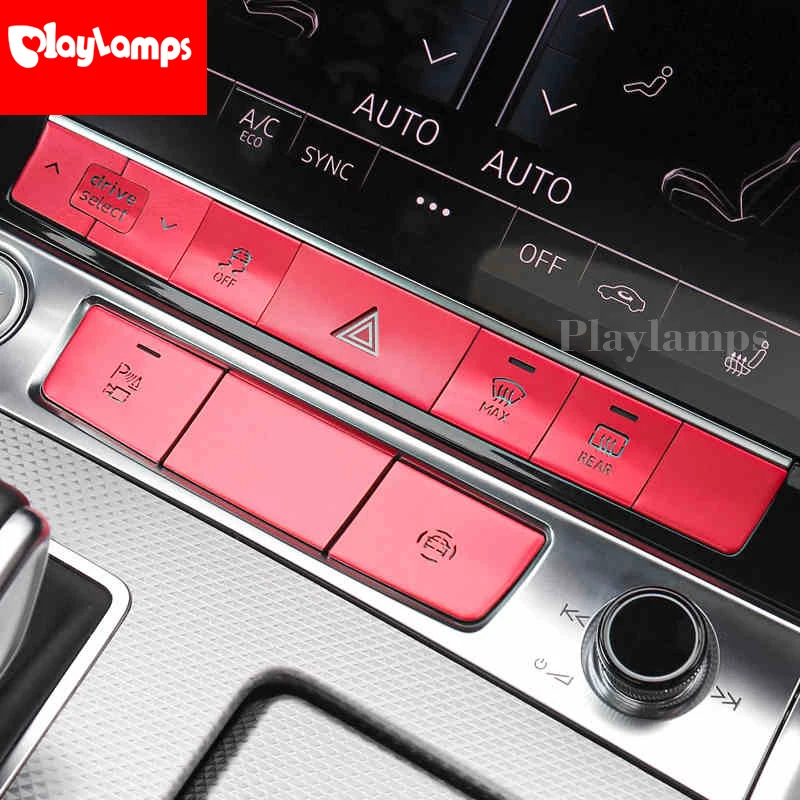 Для Audi A6 2019 привод выберите Предупреждение свет крышки кнопок ситckers интерьер