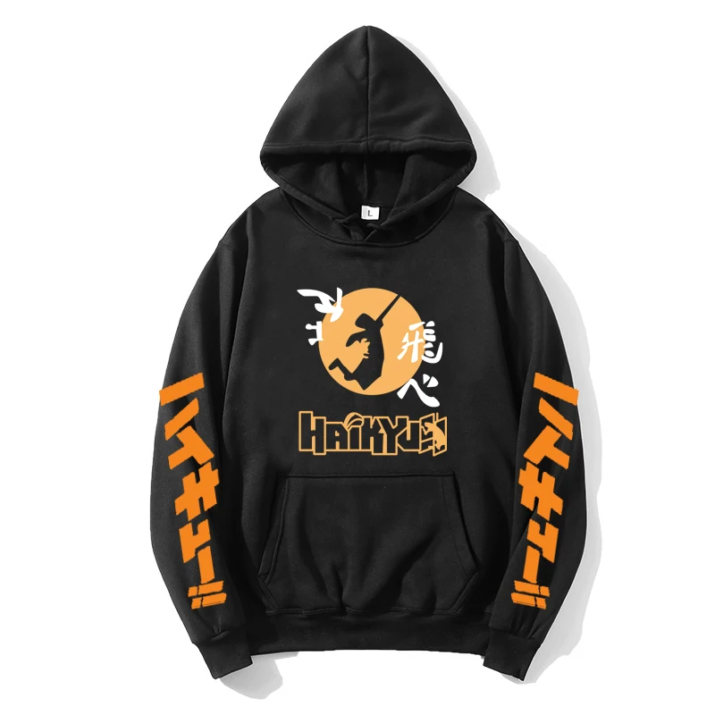 

2020 Japanese Anime Haikyuu Cosplay Hoodie Women's Men's Harajuku Pullover Karasuno High School Pullover Jacket Sportswear