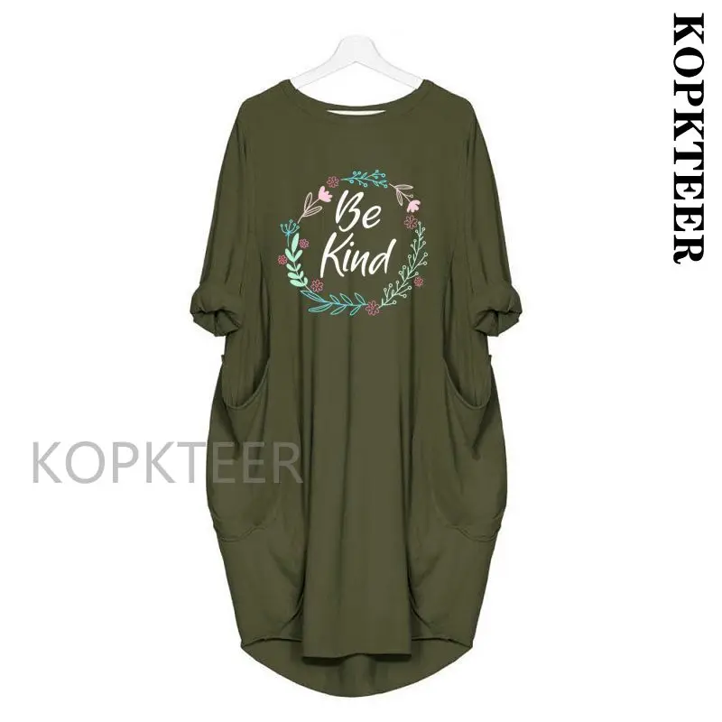 

Новый быть Вид модная одежда для девочек с забавным принтом 2021 летние свободные более Размеры рубашка платье женское платье с длинным рукав...