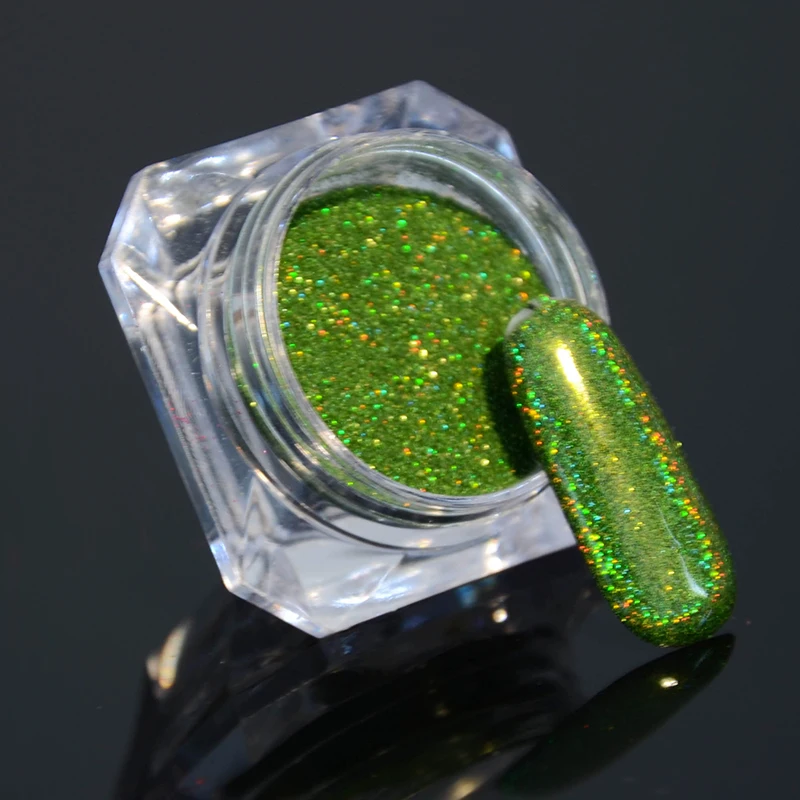 Хамелеон блеск для ногтей пыль зеркальный эффект дизайн ногтей павлин хром пигмент с голографическим эффектом порошок для ногтей маникюр Дизайн ногтей украшения - Цвет: 1g Pattern 11