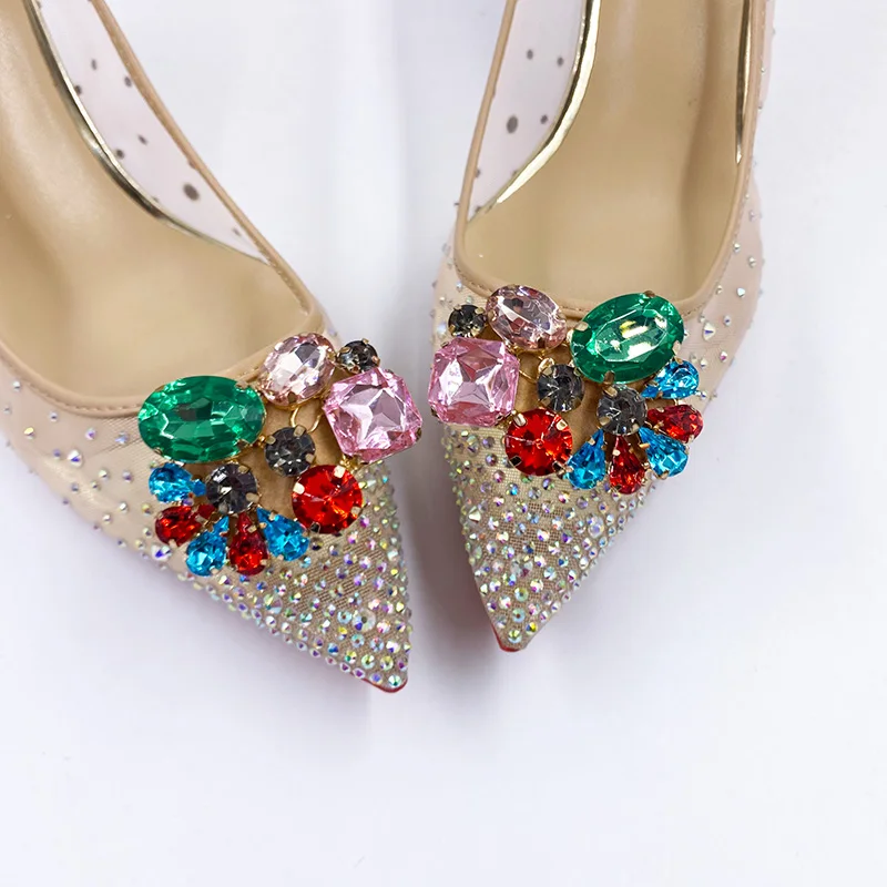 Классический дизайн женские туфли-лодочки с острым носком на высоком каблуке