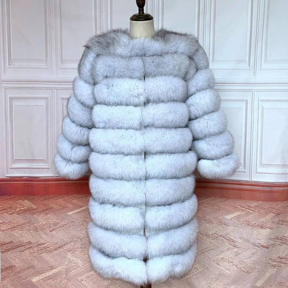 

2021 Real Fox Fur Coat Women Natural Real Fur Jackets Vest Winter Outerwear Women Clothes