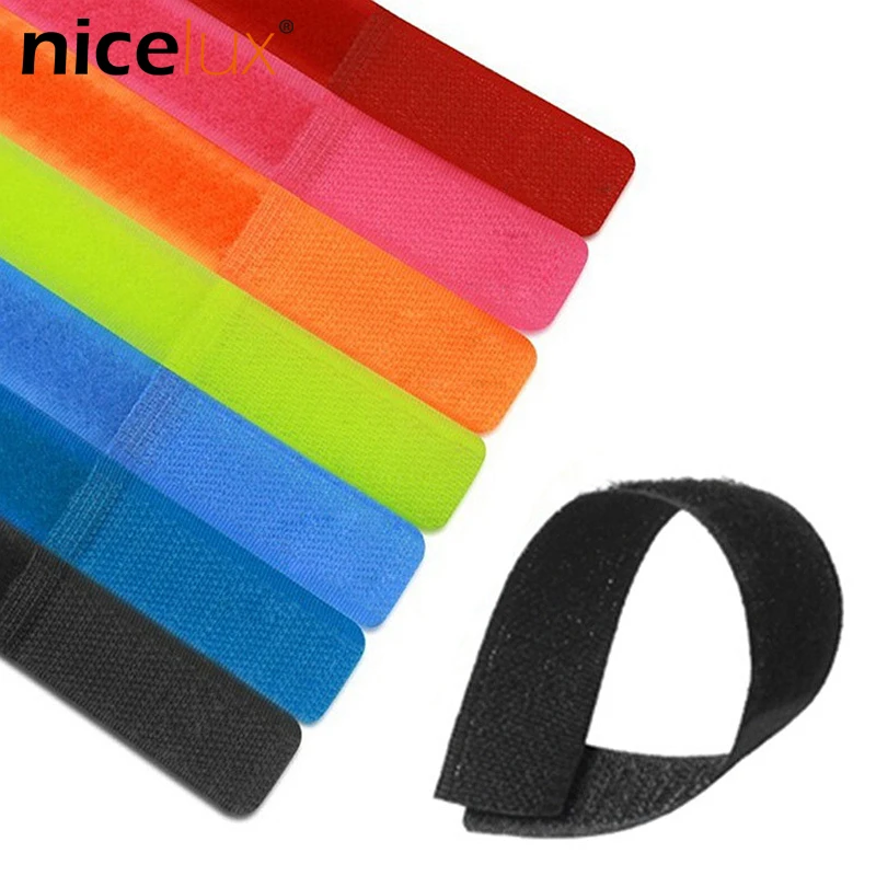 50 шт нейлоновых кабельных стяжек красочные Мощность Управление провода Маркер