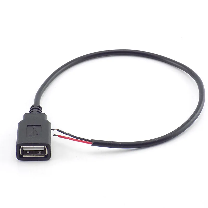 0.3/1/2M USB 2.0 Type A Female 2 Pin DIY extension power Cable DC 5V Power Supply Adapter Charge Connector Wire H10 | Безопасность и