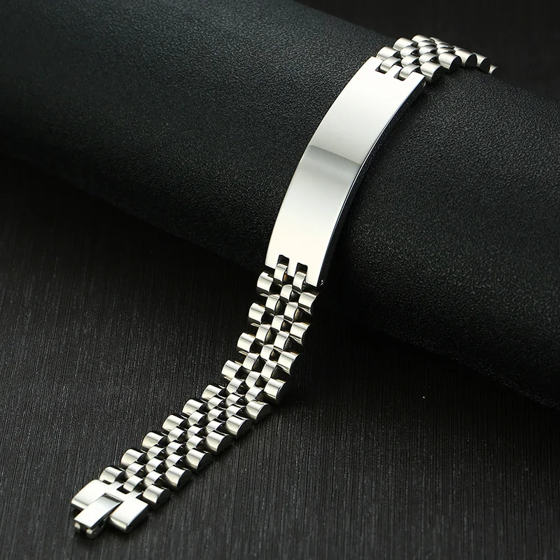 Высококачественный мужской браслет аксессуары из нержавеющей стали изогнутый